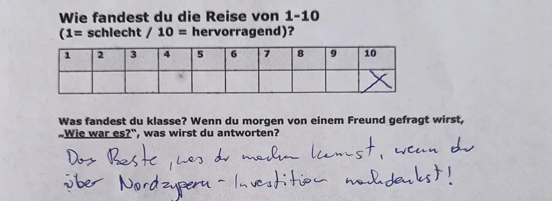 Testimonial Nordzypern Seminar Reise